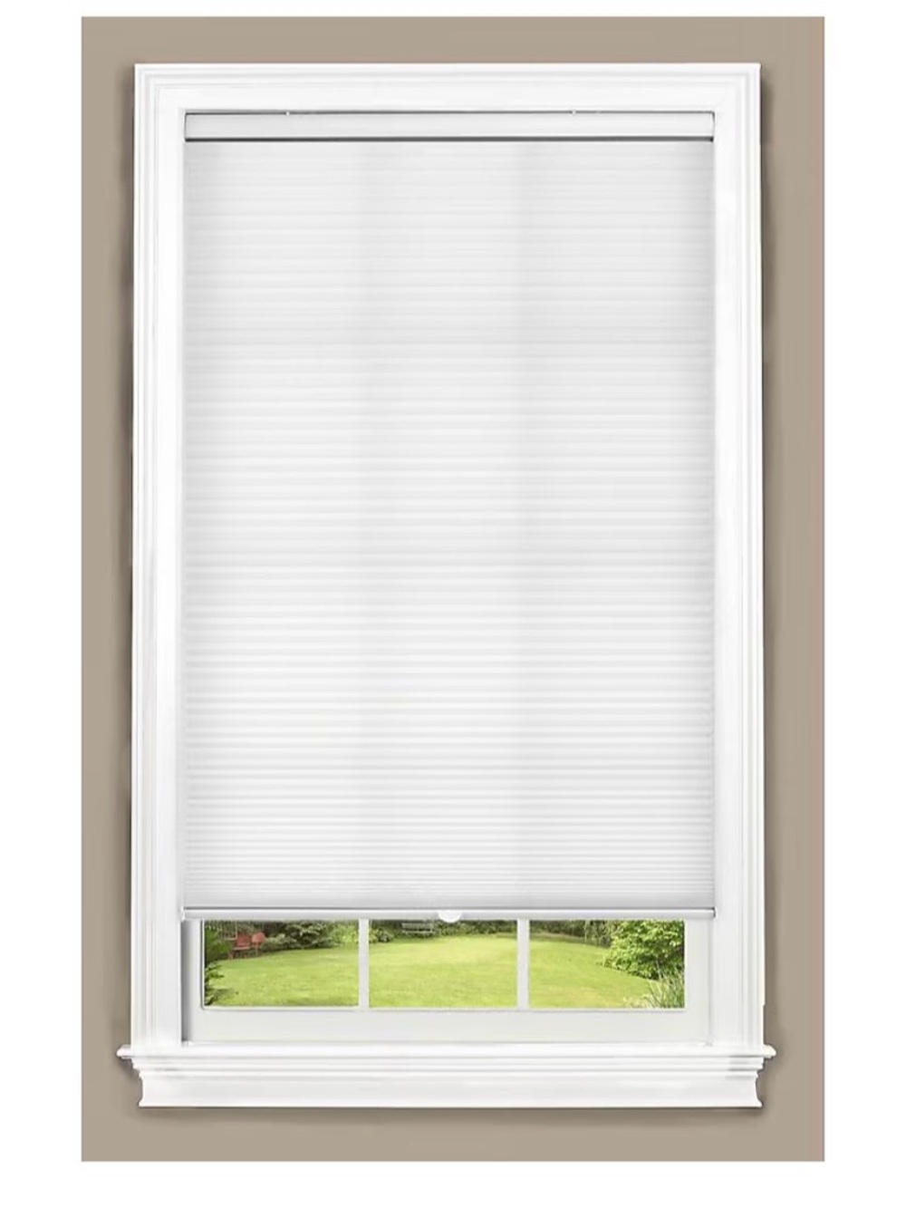 Allen + Roth 1" Light Filtering Cordless Cellular Shade White 27"x72" NEW